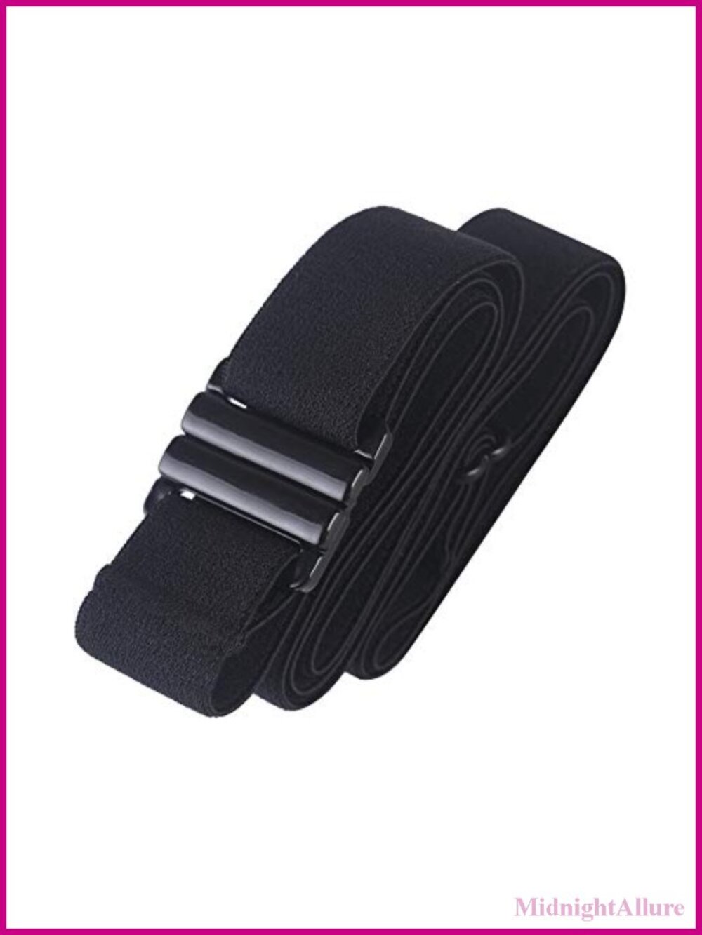 Soft Stretchy No Show Belt Flat Buckle for Leggings Jeans